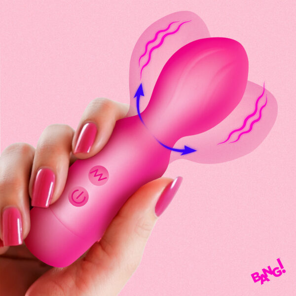 18X Vibrating Silicone Mini Wand - PInk