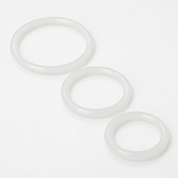 Trinity Silicone Cock Rings Clear