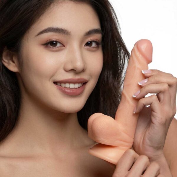 6.5 Inch Dildo with Balls - Light