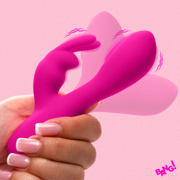 Flexible Vibrating Silicone Mini Rabbit - Pink
